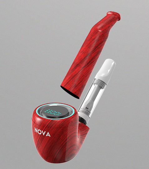 Nova-Pipe-Red-Top-Open-510-Vape-Battery-Cannabis-vaporiser-Canada